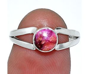 Kingman Pink Dahlia Turquoise Ring size-7 SDR238308 R-1505, 6x6 mm