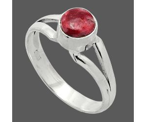 Pink Thulite Ring size-7 SDR238321 R-1505, 6x6 mm