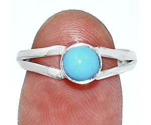 Sleeping Beauty Turquoise Ring size-8 SDR238322 R-1505, 6x6 mm