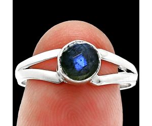 Blue Labradorite Checker Ring size-8 SDR238331 R-1505, 6x6 mm