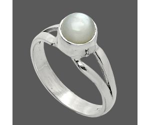 Srilankan Moonstone Ring size-6 SDR238344 R-1505, 6x6 mm