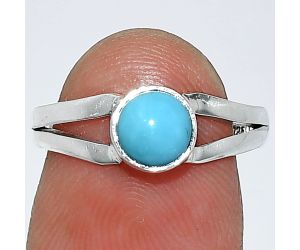 Sleeping Beauty Turquoise Ring size-7 SDR238356 R-1505, 6x6 mm