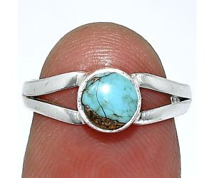 Kingman Copper Teal Turquoise Ring size-6 SDR238375 R-1505, 6x6 mm
