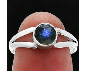Blue Labradorite Checker Ring size-7.5 SDR238388 R-1505, 6x6 mm