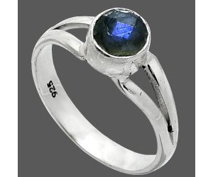 Blue Labradorite Checker Ring size-7.5 SDR238388 R-1505, 6x6 mm