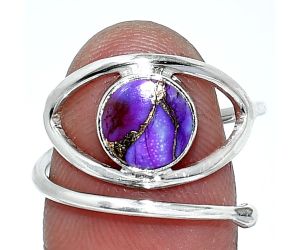 Eye - Copper Purple Turquoise Ring size-8.5 SDR238394 R-1254, 8x8 mm