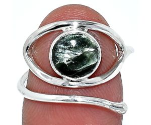 Eye - Russian Seraphinite Ring size-7.5 SDR238403 R-1254, 8x8 mm