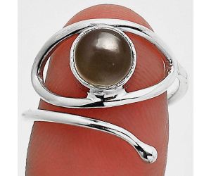 Eye - Gray Moonstone Ring size-8.5 SDR238418 R-1254, 7x7 mm