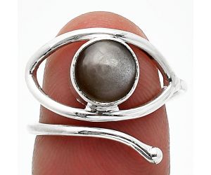 Eye - Gray Moonstone Ring size-7 SDR238432 R-1254, 8x8 mm