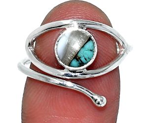 Eye - Spiny Oyster Turquoise Ring size-7 SDR238438 R-1254, 7x7 mm