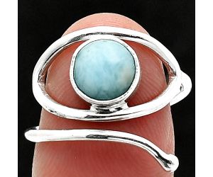 Eye - Larimar (Dominican Republic) Ring size-7.5 SDR238445 R-1254, 8x8 mm