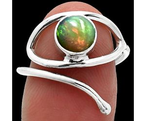 Eye - Ethiopian Opal Ring size-7 SDR238448 R-1254, 7x7 mm