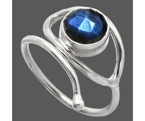 Eye - Blue Labradorite Checker Ring size-8 SDR238461 R-1254, 8x8 mm