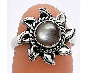 Sun - Gray Moonstone Ring size-7 SDR238479 R-1617, 7x7 mm