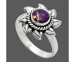 Sun - Copper Purple Turquoise Ring size-8 SDR238487 R-1617, 7x7 mm