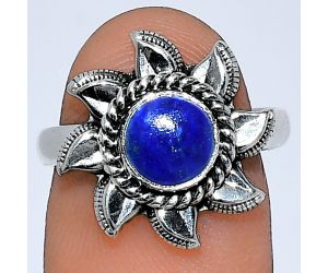 Sun - Lapis Lazuli Ring size-7 SDR238494 R-1617, 7x7 mm