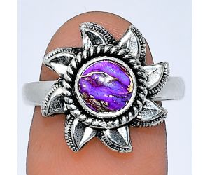 Sun - Copper Purple Turquoise Ring size-8 SDR238526 R-1617, 7x7 mm
