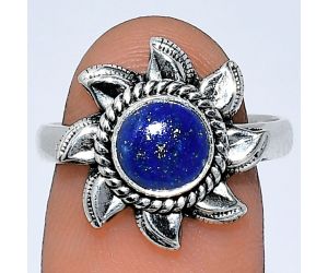 Sun - Lapis Lazuli Ring size-8 SDR238539 R-1617, 7x7 mm