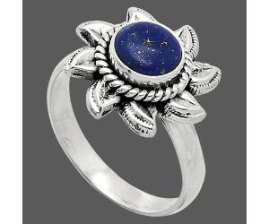 Sun - Lapis Lazuli Ring size-8 SDR238539 R-1617, 7x7 mm