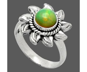 Sun - Ethiopian Opal Ring size-8 SDR238552 R-1617, 7x7 mm