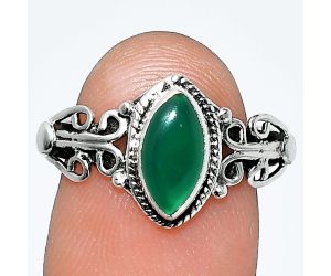 Green Onyx Ring size-8 SDR238570 R-1358, 5x10 mm