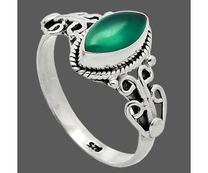 Green Onyx Ring size-8 SDR238570 R-1358, 5x10 mm