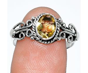 Citrine Ring size-7 SDR238574 R-1358, 5x7 mm