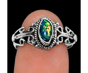 Fire Opal Ring size-7.5 SDR238588 R-1358, 4x8 mm