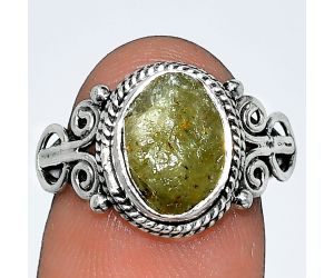 Green Kyanite Rough Ring size-7 SDR238620 R-1345, 8x10 mm