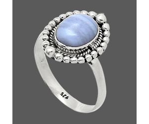 Blue Lace Agate Ring size-8 SDR238650 R-1071, 7x9 mm