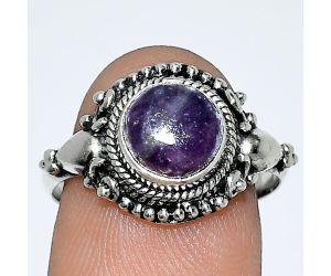 Purple Lepidolite Ring size-8 SDR238699 R-1291, 8x8 mm