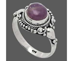 Purple Lepidolite Ring size-8 SDR238699 R-1291, 8x8 mm