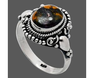 Indian Blanket Jasper Ring size-7 SDR238704 R-1291, 7x9 mm