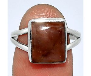 Red Moss Agate Ring size-8 SDR238720 R-1008, 9x11 mm