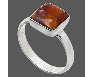 Indian Blanket Jasper Ring size-7.5 SDR238728 R-1001, 8x8 mm