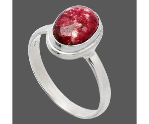 Pink Thulite Ring size-8 SDR238730 R-1007, 7x10 mm