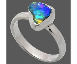 Ethiopian Opal Rough Ring size-8 SDR238747 R-1001, 7x9 mm