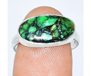 Green Matrix Turquoise Ring size-8.5 SDR239095 R-1057, 8x16 mm