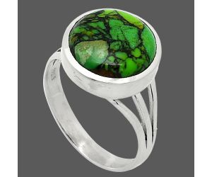 Green Matrix Turquoise Ring size-8 SDR239156 R-1006, 12x12 mm