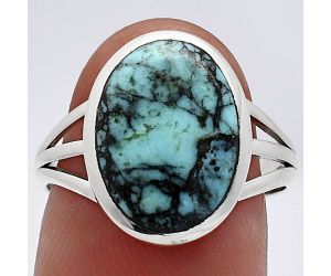 Lucky Charm Tibetan Turquoise Ring size-8 SDR239161 R-1006, 10x14 mm