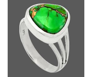 Copper Green Turquoise Ring size-7 SDR239173 R-1006, 11x11 mm