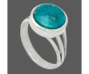 Natural Rare Turquoise Nevada Aztec Mt Ring size-7.5 SDR239177 R-1006, 11x11 mm