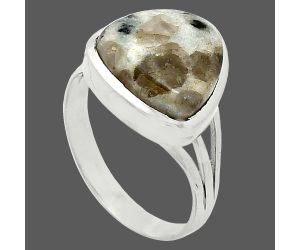 Sesame Jasper Ring size-8 SDR239180 R-1006, 13x13 mm