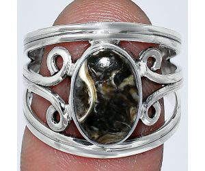 Turtella Jasper Ring size-7.5 SDR239242 R-1132, 8x12 mm