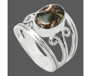 Turtella Jasper Ring size-7.5 SDR239242 R-1132, 8x12 mm