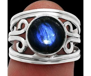 Blue Fire Labradorite Ring size-7 SDR239269 R-1132, 9x9 mm