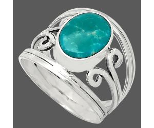 Natural Rare Turquoise Nevada Aztec Mt Ring size-8 SDR239274 R-1132, 8x12 mm