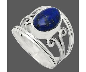 Lapis Lazuli Ring size-8 SDR239287 R-1132, 8x12 mm