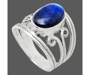 Blue Fire Labradorite Ring size-8 SDR239297 R-1132, 8x12 mm
