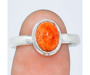 Red Sponge Coral Ring size-9.5 SDR239313 R-1007, 7x9 mm